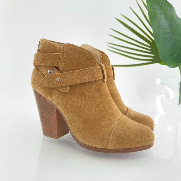 Rag & Bone Womens Harrow Boot Size 36 6 Brown Suede Bootie Block Heel Boho - Picture 1 of 16